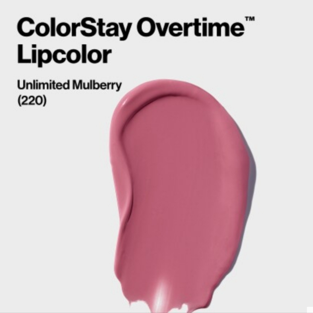 Revlon ColorStay Overtime 16Hr Wear Lipcolor NIB COLOR 220 UNLIMITED MULBERRY - Picture 2 of 7